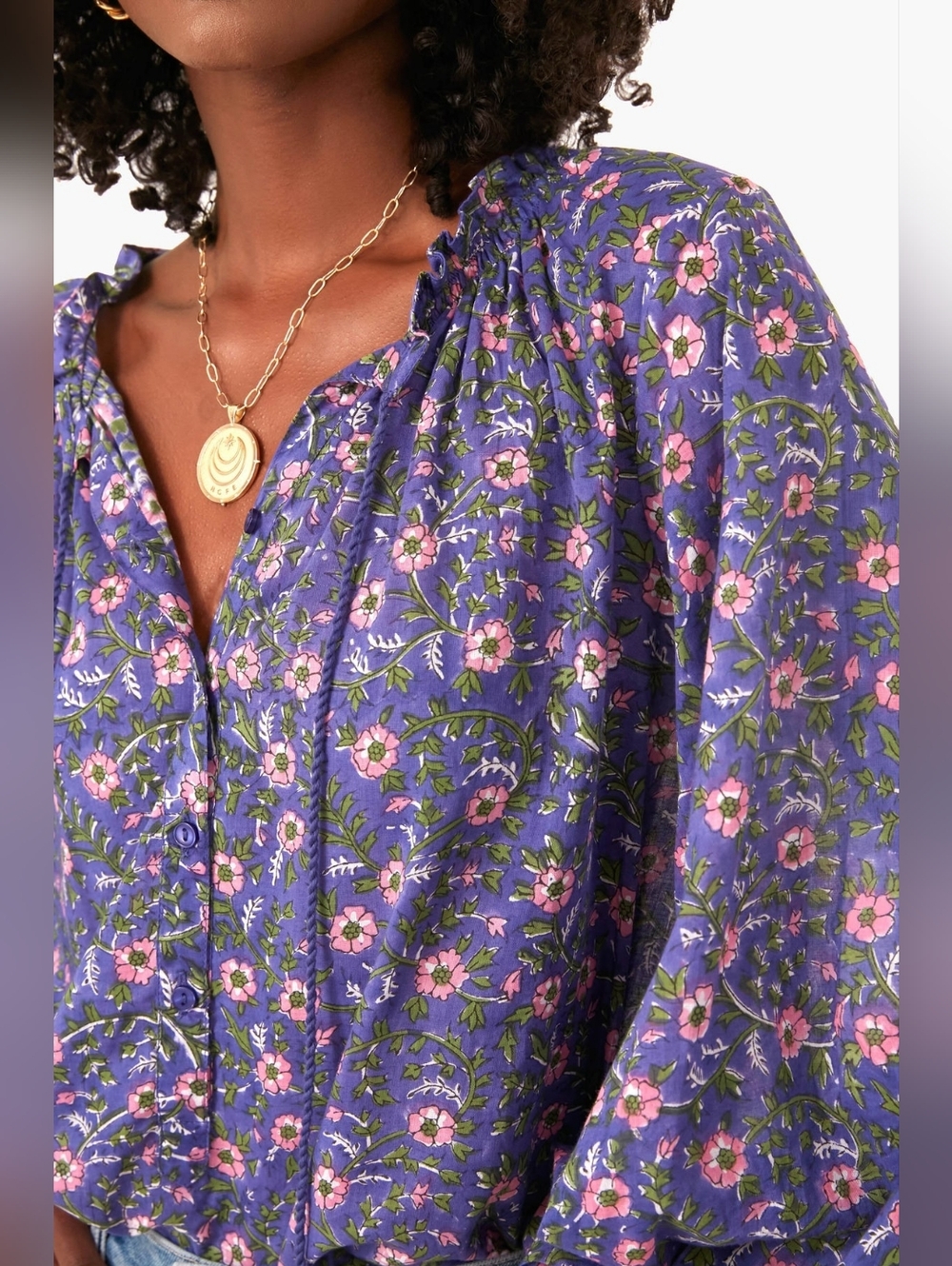 Emerson Fry Iris Wildflower Bardot Top